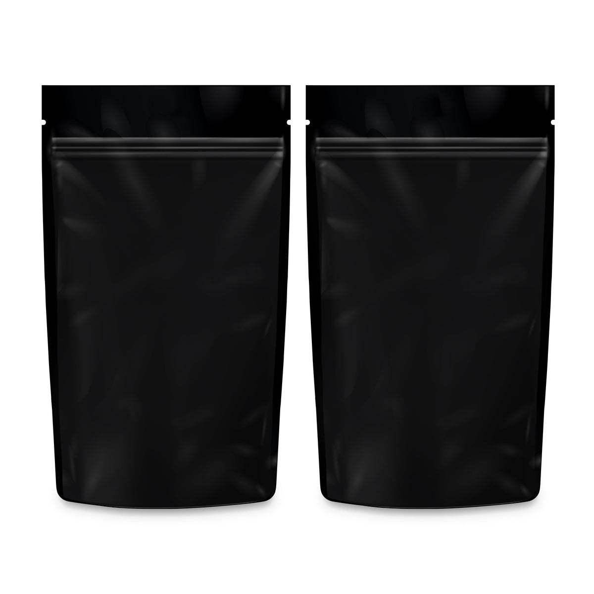 Loud Lock 1/4 Ounce Mylar Smell Proof Vacuum Seal Bags - 100 Count All Black - Discreet Smoker