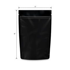 Loud Lock 1/2 Ounce Mylar Smell Proof Vacuum Seal Bags - 100 Count All Black - Discreet Smoker