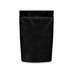 Loud Lock 1/2 Ounce Mylar Smell Proof Vacuum Seal Bags - 100 Count All Black - Discreet Smoker