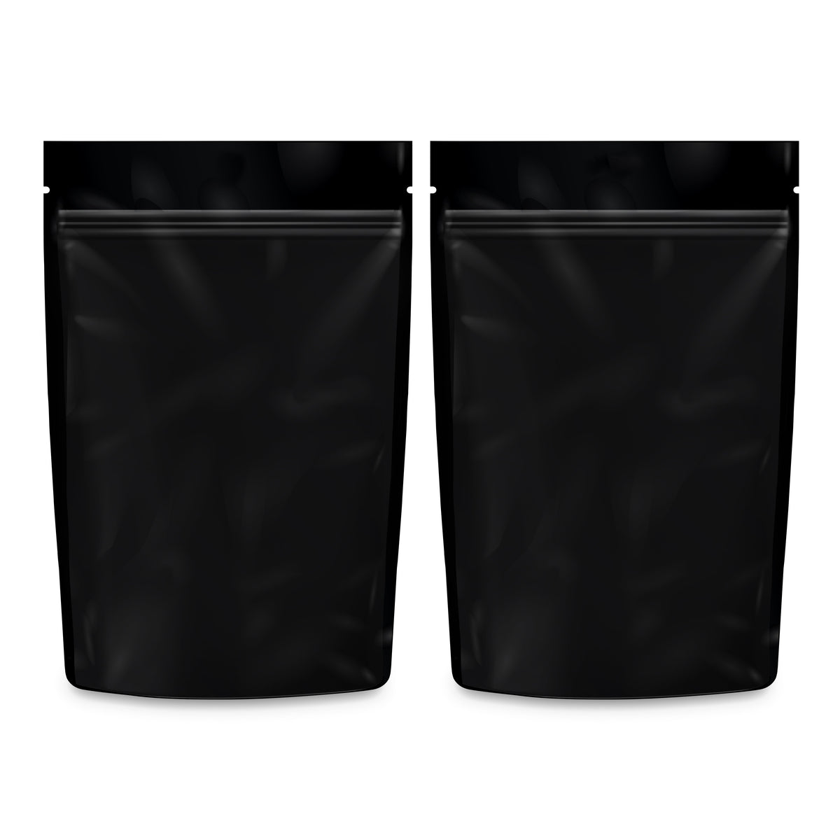 Loud Lock 1/2 Ounce Mylar Smell Proof Vacuum Seal Bags - 100 Count All Black - Discreet Smoker