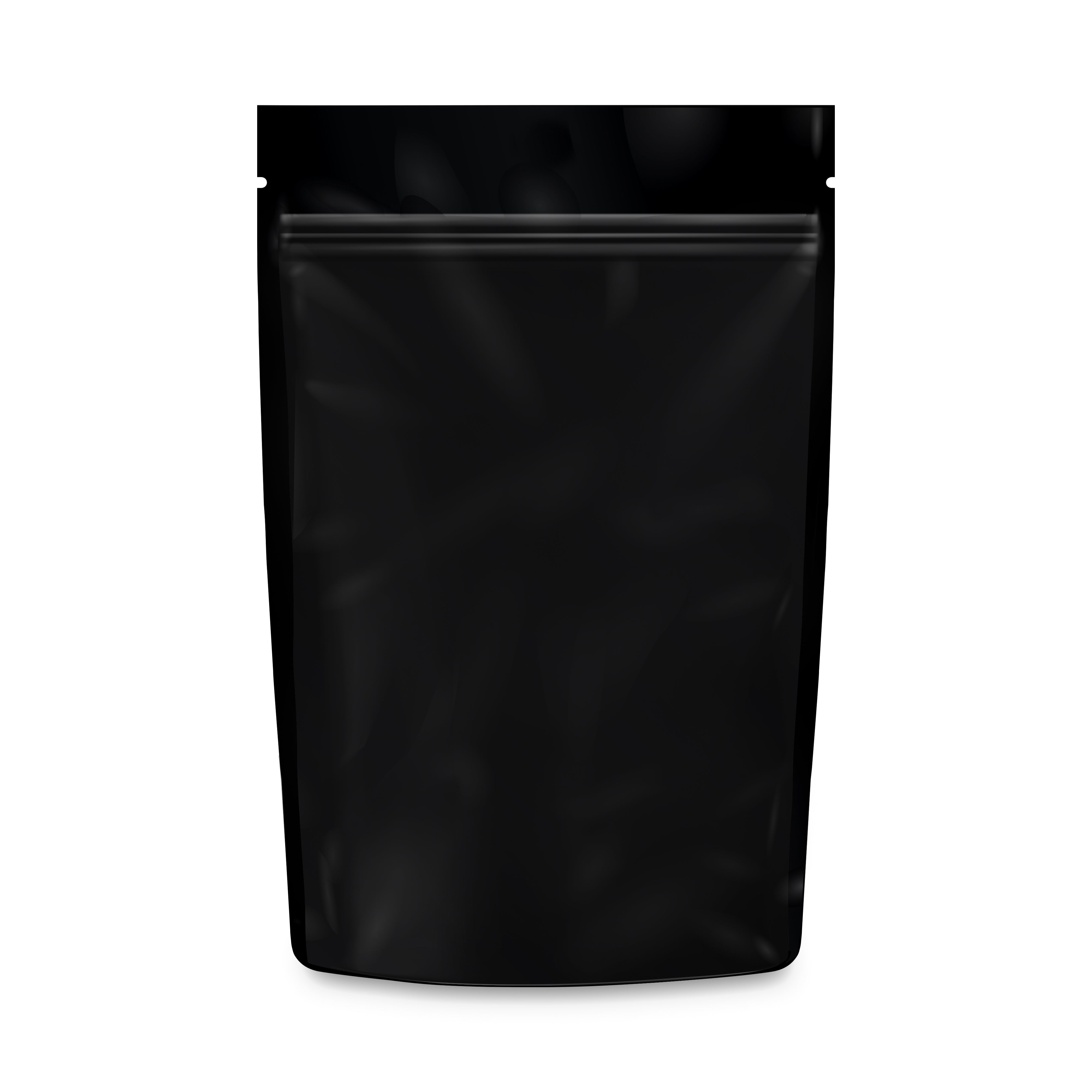 Loud Lock 1 Ounce Mylar Smell Proof Vacuum Seal Bags - 100 Count All Black - Discreet Smoker