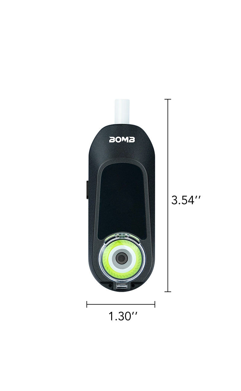 Bomb × VapX Magic Bean Mobile Vaporizer - Onyx Black - Discreet Smoker