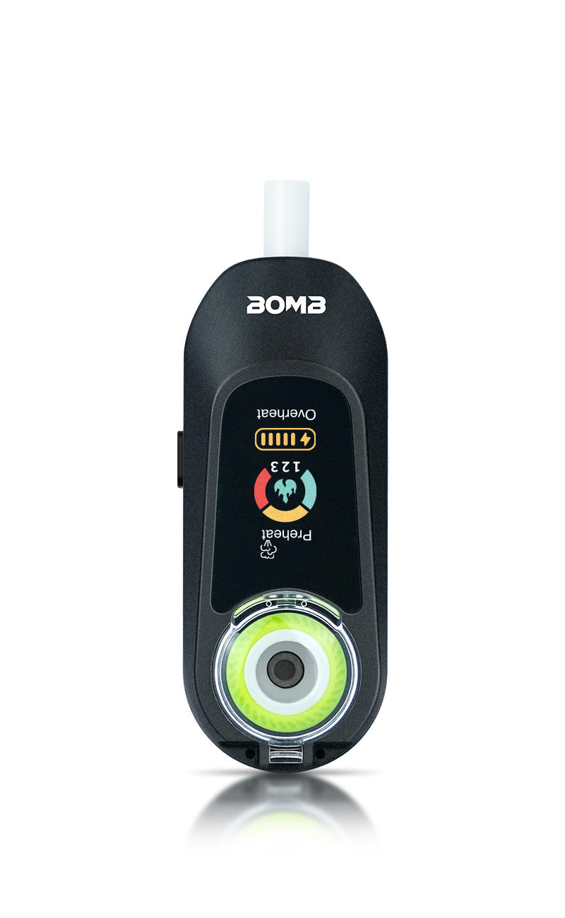 Bomb × VapX Magic Bean Mobile Vaporizer - Onyx Black - Discreet Smoker