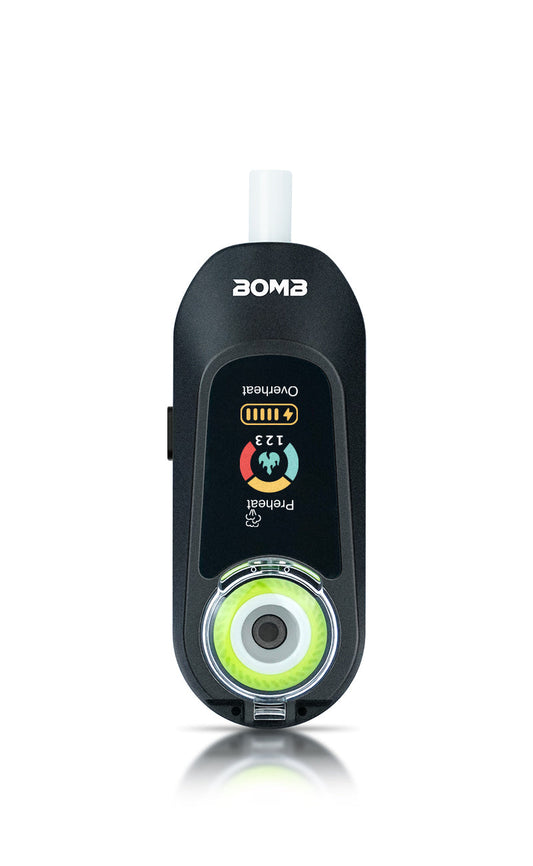 Bomb × VapX Magic Bean Mobile Vaporizer - Onyx Black - Discreet Smoker