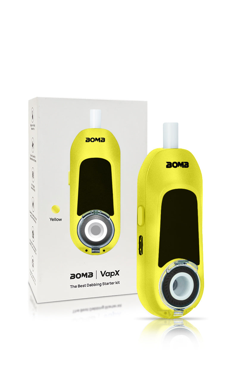 Bomb × VapX Magic Bean Mobile Vaporizer - Liquid Lemon - Discreet Smoker