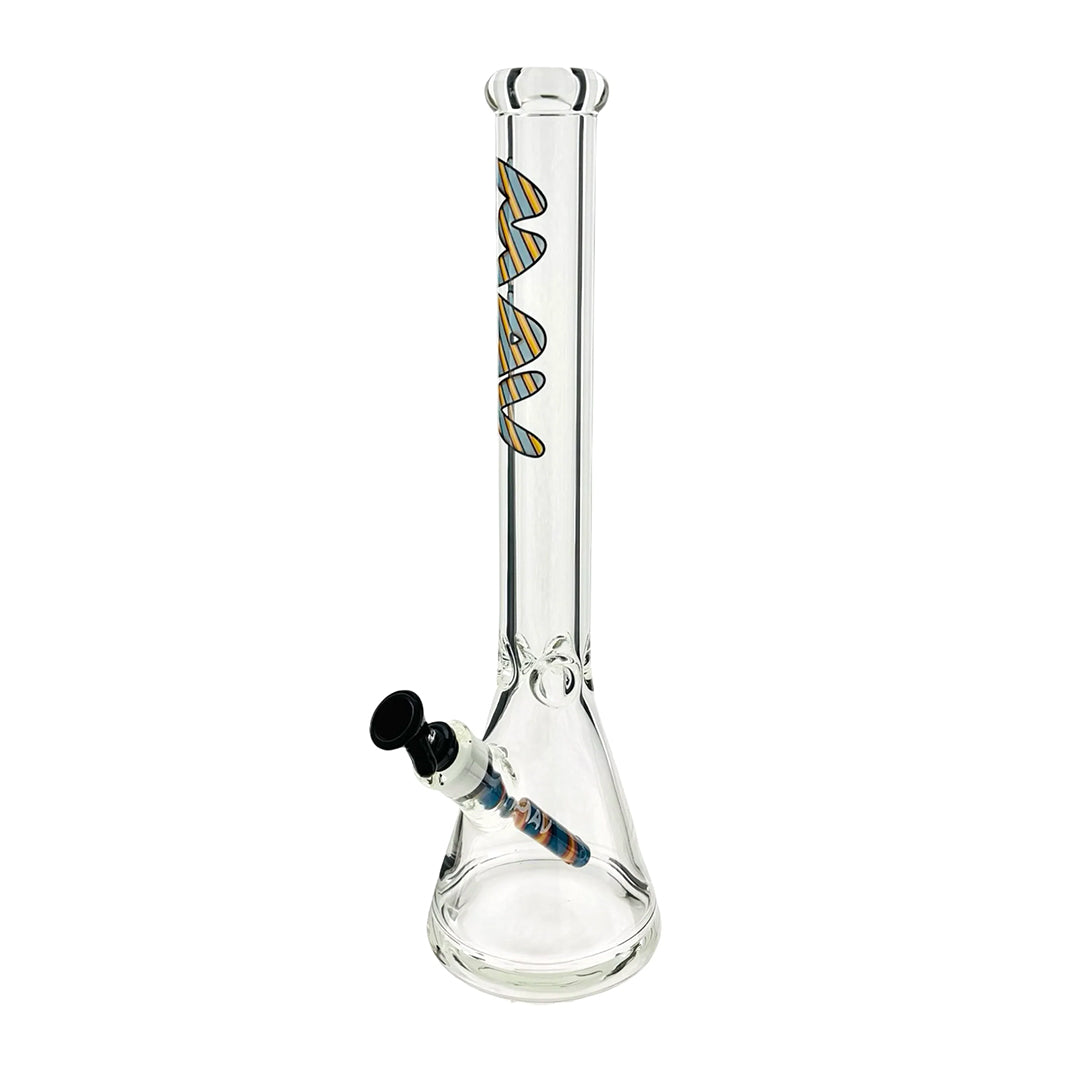 MAV Glass 18" Classic Wigwag Beaker - Discreet Smoker