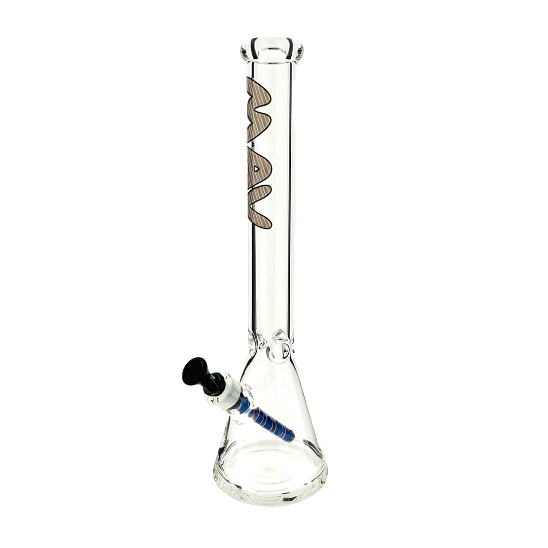 MAV Glass 18" Classic Wigwag Beaker - Discreet Smoker