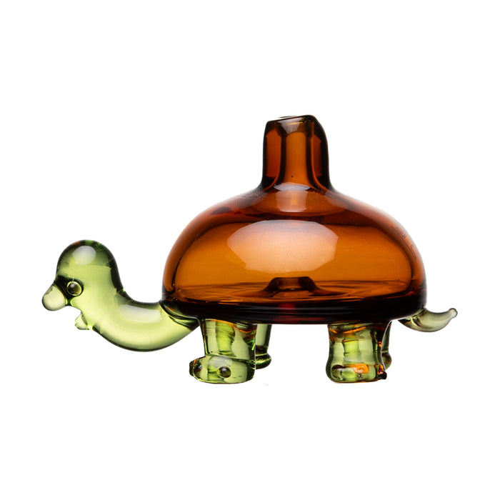 Human Grade Turtle Carb Cap, Matrix Green (Amber Shell)