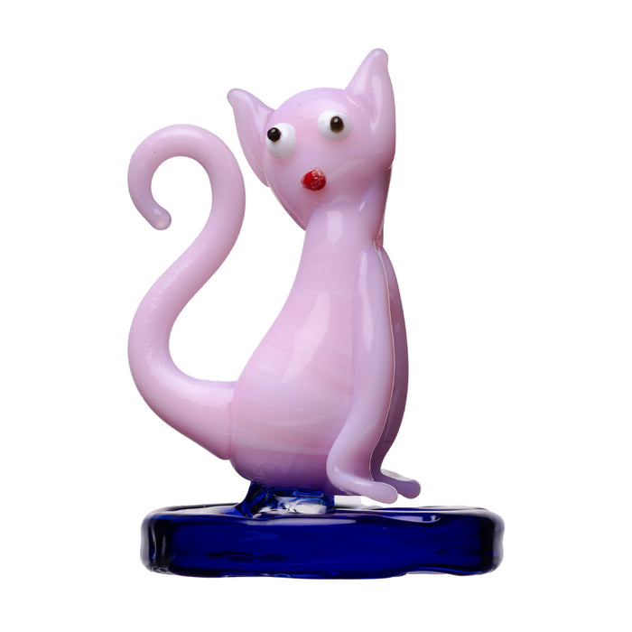 Human Grade Cat Carb Cap, Milky Pink (Blue Base)