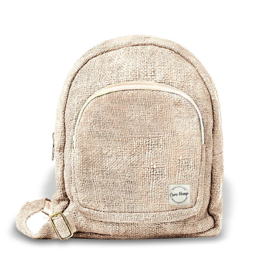 Core Hemp Beige mini backpack - front view
