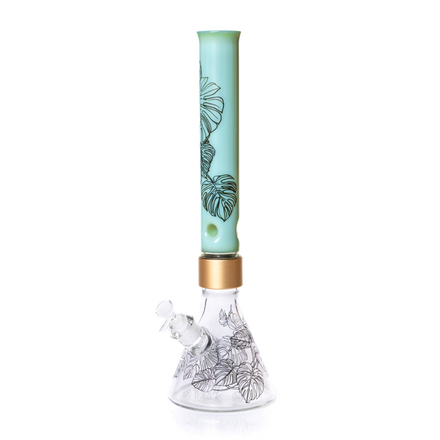 Monstera Tall Beaker - Discreet Smoker