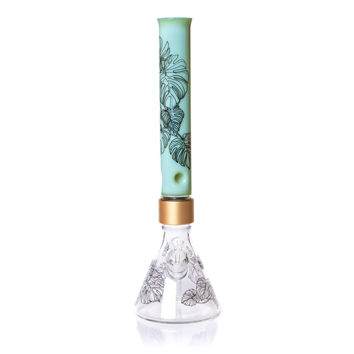 Monstera Tall Beaker - Discreet Smoker