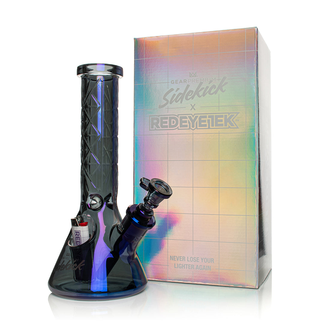 Gear Premium 12" Sidekick Beaker (Terminator Finish) Water Pipe - Discreet Smoker