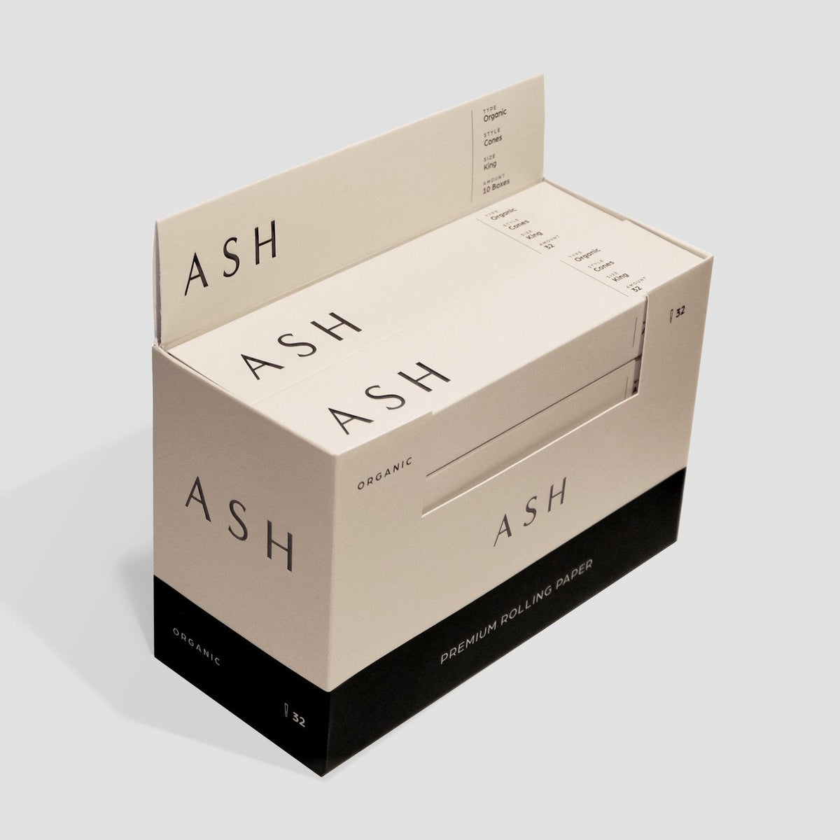ASH Organic Pre-Rolled Cones | 32 Count Box