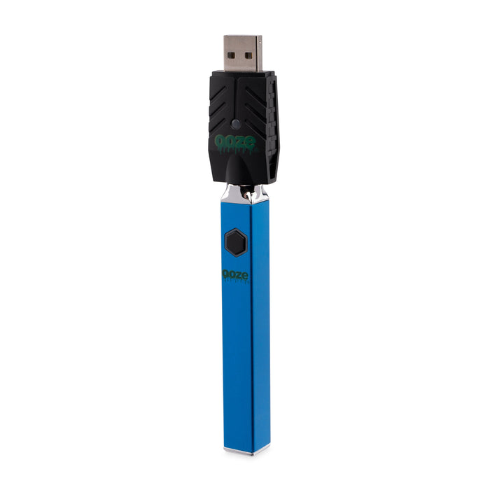 Ooze Quad 510 Thread 500 mAh Square Vape Pen Battery, Sapphire Blue