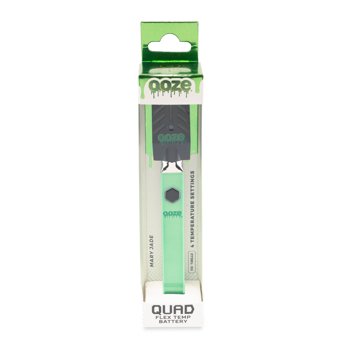 Ooze Quad 510 Thread 500 mAh Square Vape Pen Battery - Discreet Smoker