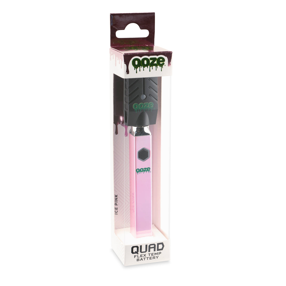 Ooze Quad 510 Thread 500 mAh Square Vape Pen Battery - Discreet Smoker