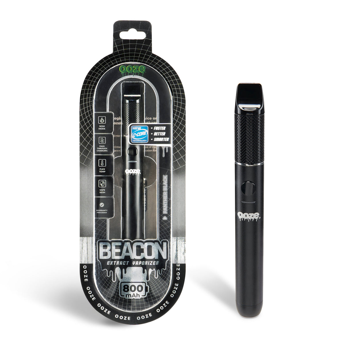 Ooze Beacon Extract Vaporizer – C-Core 800 mAh - Discreet Smoker