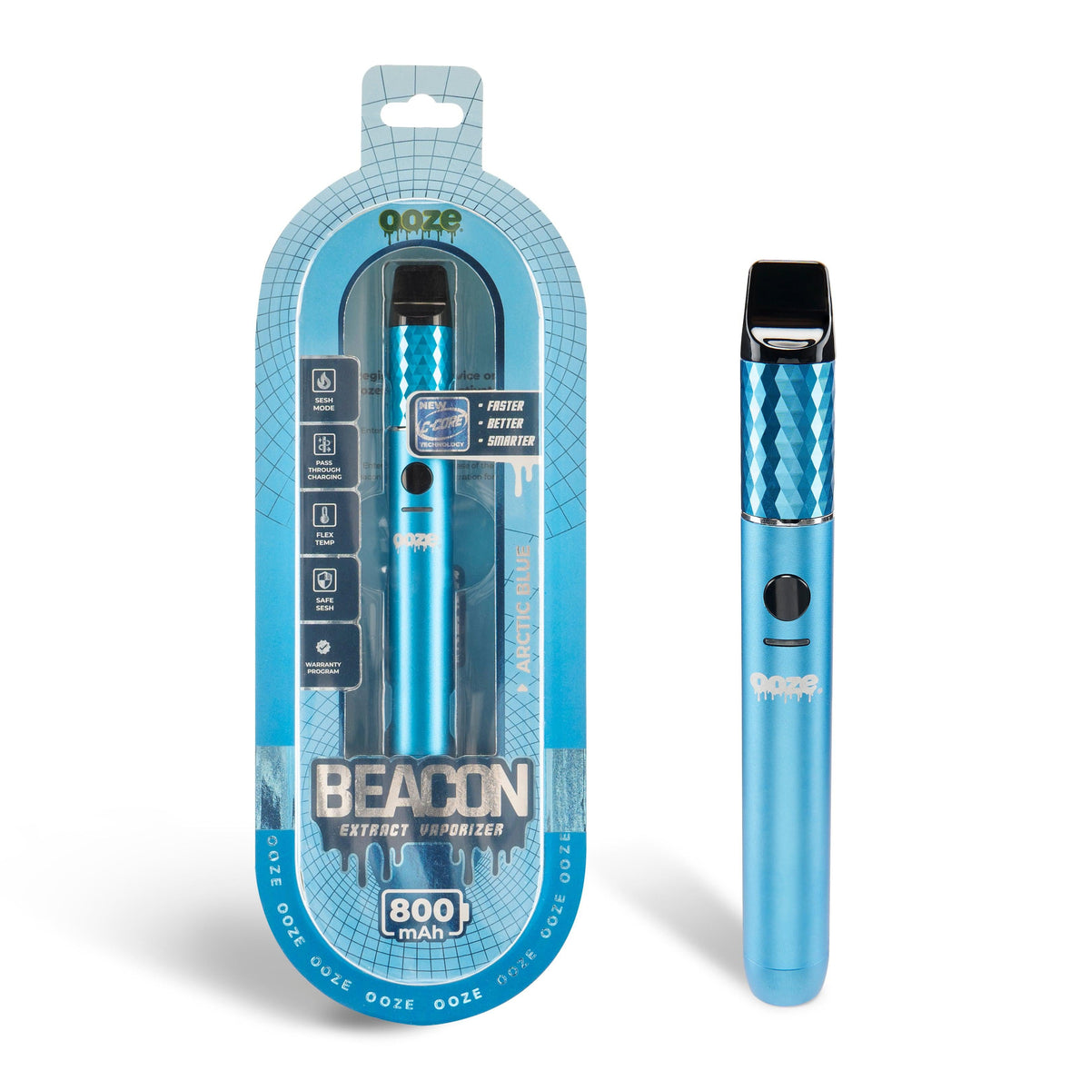 Ooze Beacon Extract Vaporizer – C-Core 800 mAh - Discreet Smoker