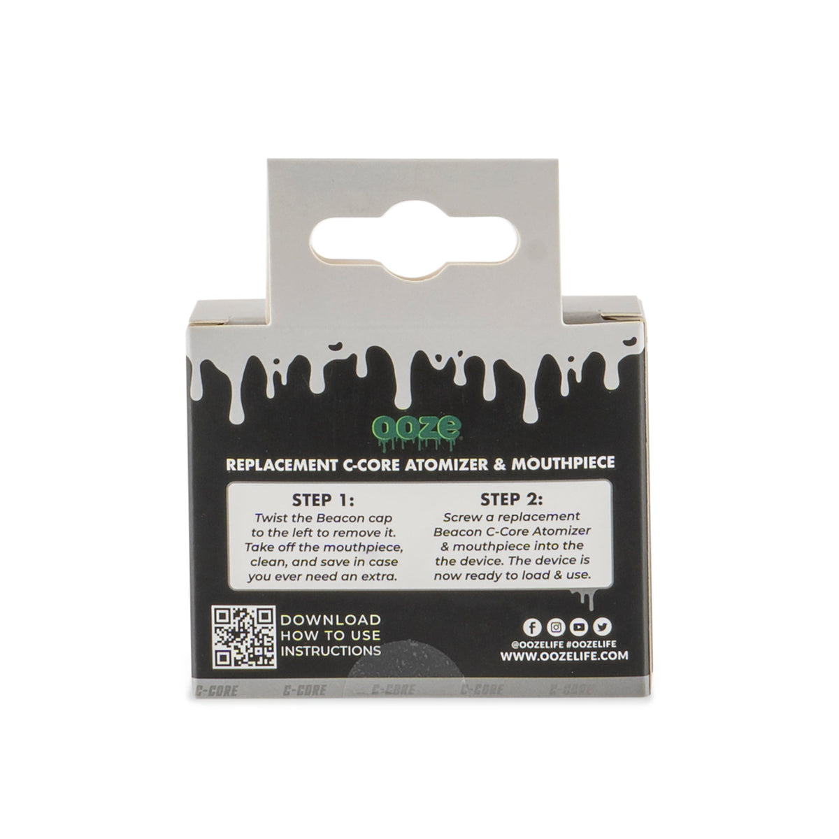 Ooze Beacon Onyx Atomizer & Mouthpiece Replacement Pack - Discreet Smoker