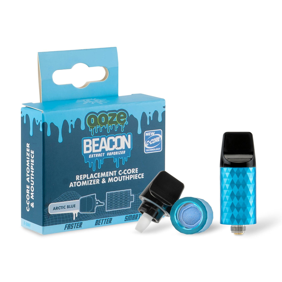 Ooze Beacon Onyx Atomizer & Mouthpiece Replacement Pack - Discreet Smoker