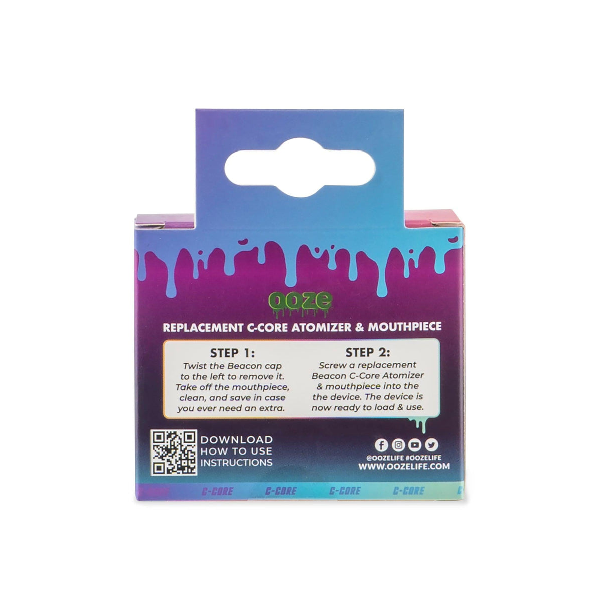 Ooze Beacon Onyx Atomizer & Mouthpiece Replacement Pack - Discreet Smoker