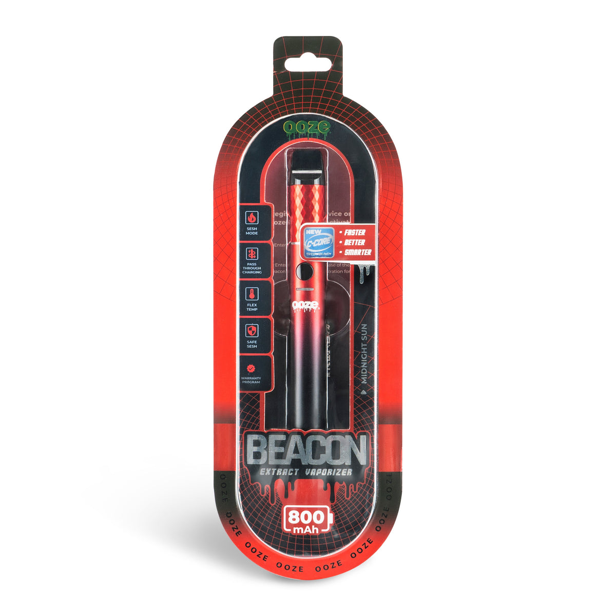 Ooze Beacon Extract Vaporizer – C-Core 800 mAh - Discreet Smoker