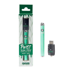 Ooze Slim Twist 510 Thread 320 mAh CBD Vape Pen Battery + USB Charger - Discreet Smoker