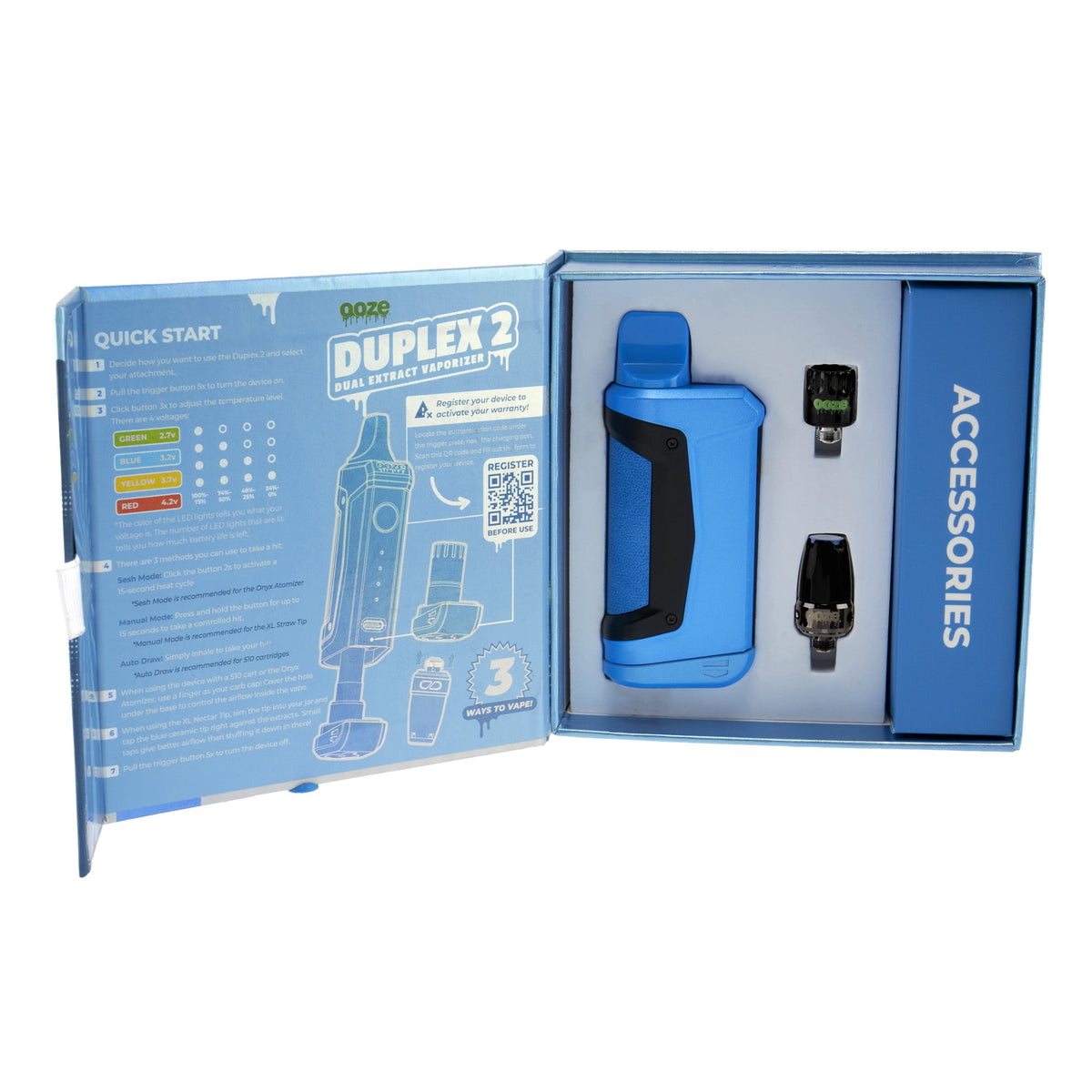 Ooze Duplex 2 Vaporizer– 900 mAh C-Core - Discreet Smoker