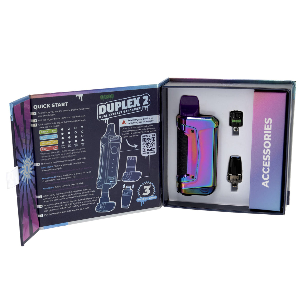 Ooze Duplex 2 Vaporizer– 900 mAh C-Core - Discreet Smoker