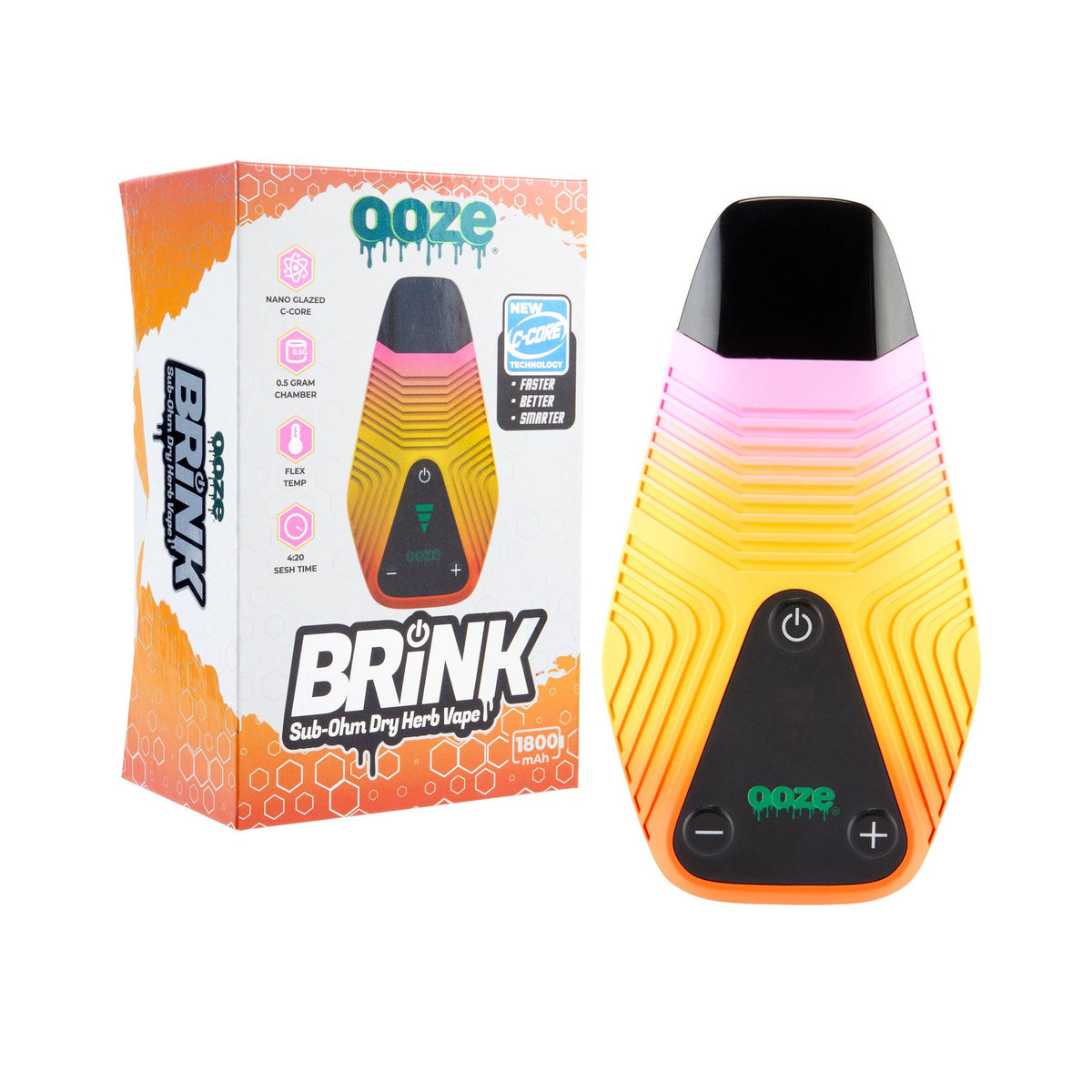 Ooze Brink Dry Herb Vaporizer – 1800 mAh C-Core - Discreet Smoker