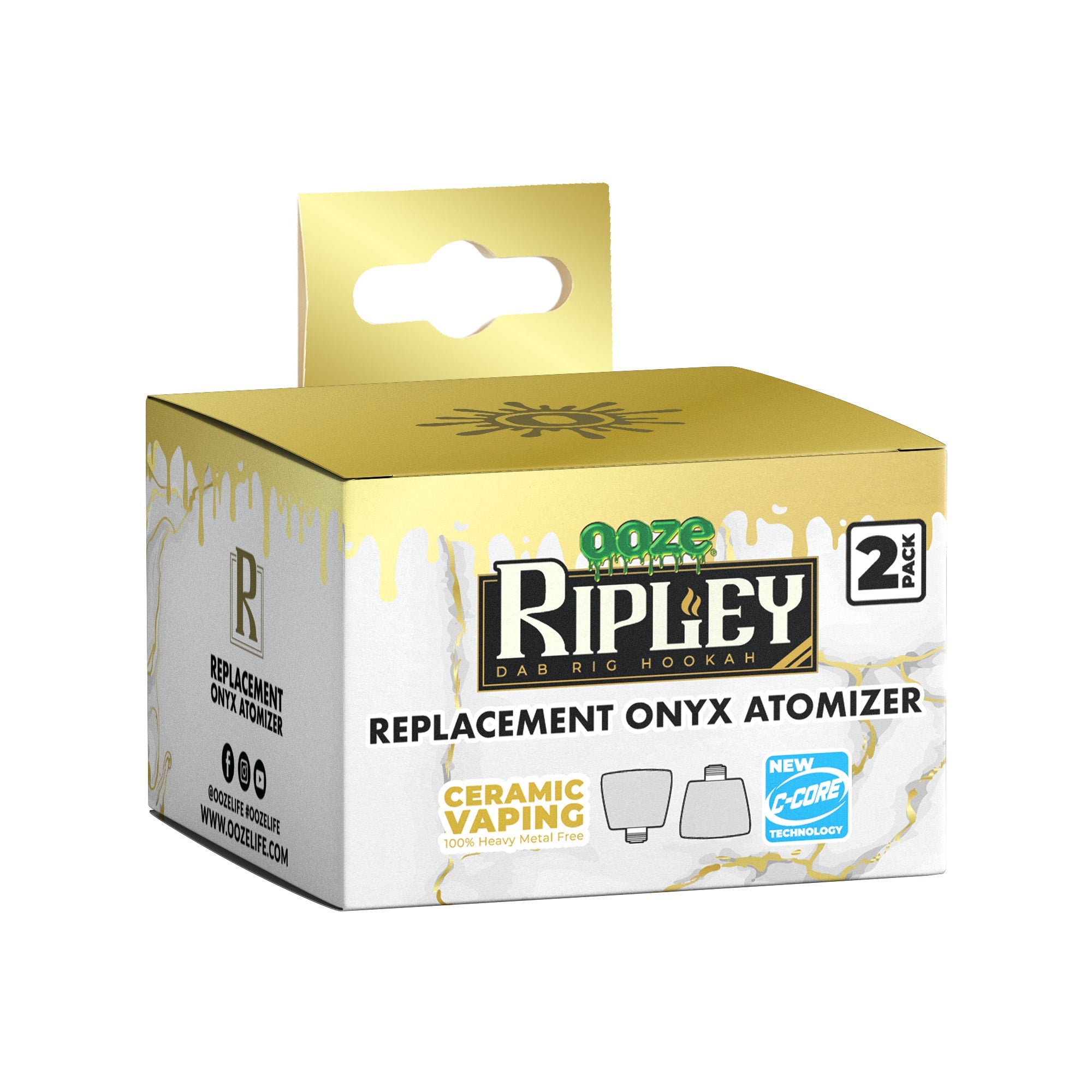 Ooze Ripley Replacement King Size Onyx Atomizer 2-Pack - Discreet Smoker