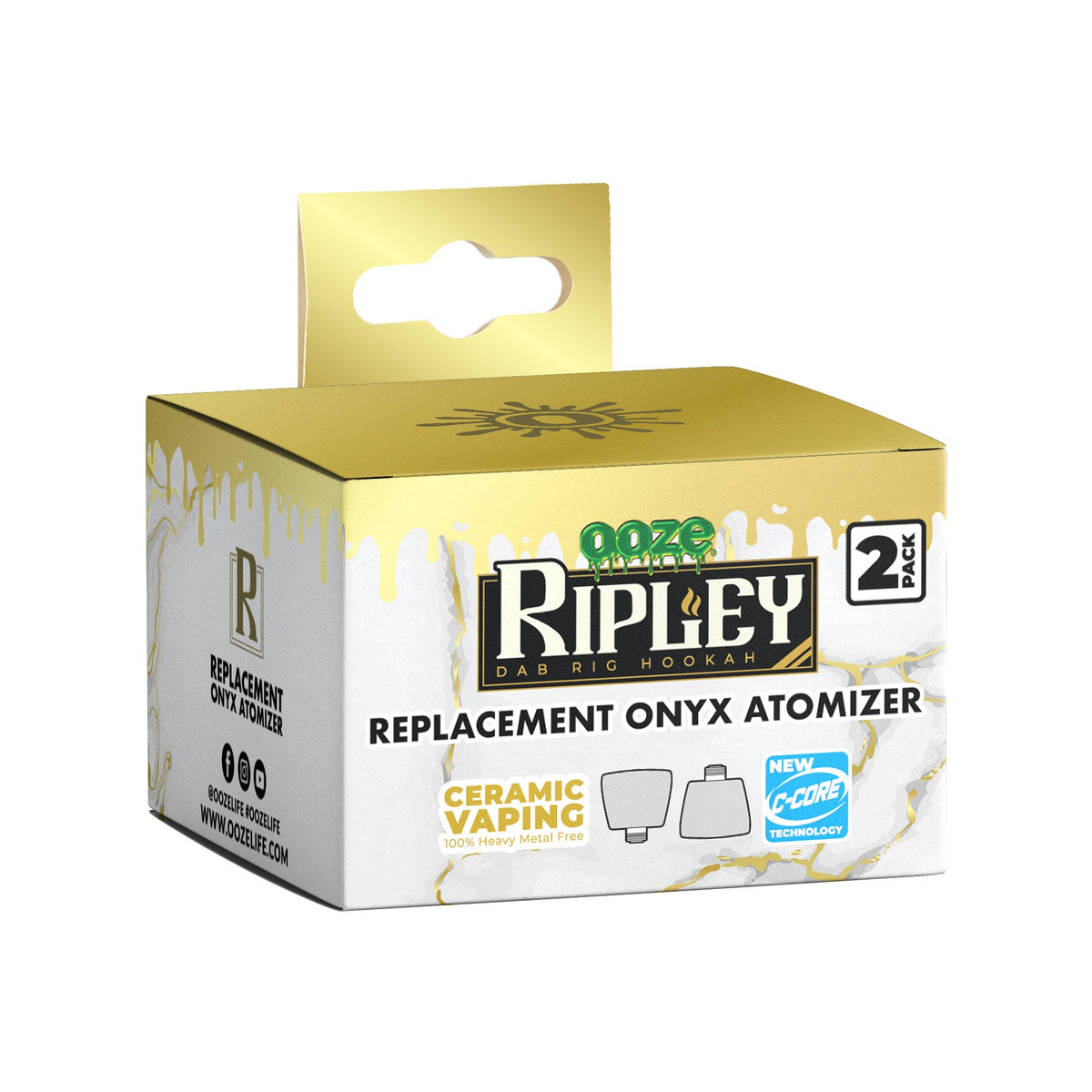 Ooze Ripley Replacement King Size Onyx Atomizer 2-Pack - Discreet Smoker