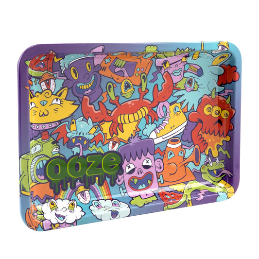 Ooze Small Metal Rolling Tray – Limited Edition Hype Engine - Discreet Smoker