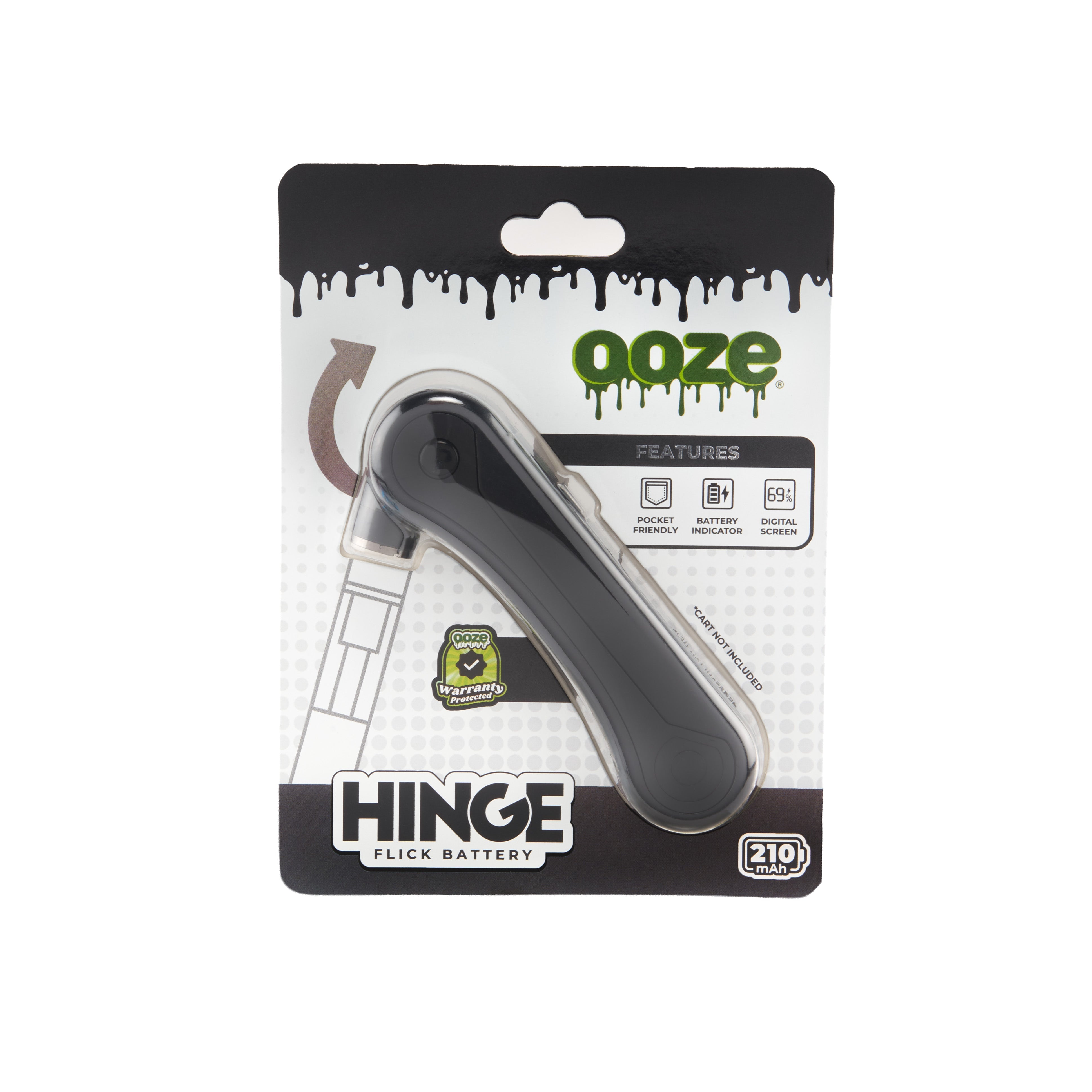 Ooze Hinge – 210 mAh Flick Battery - Discreet Smoker