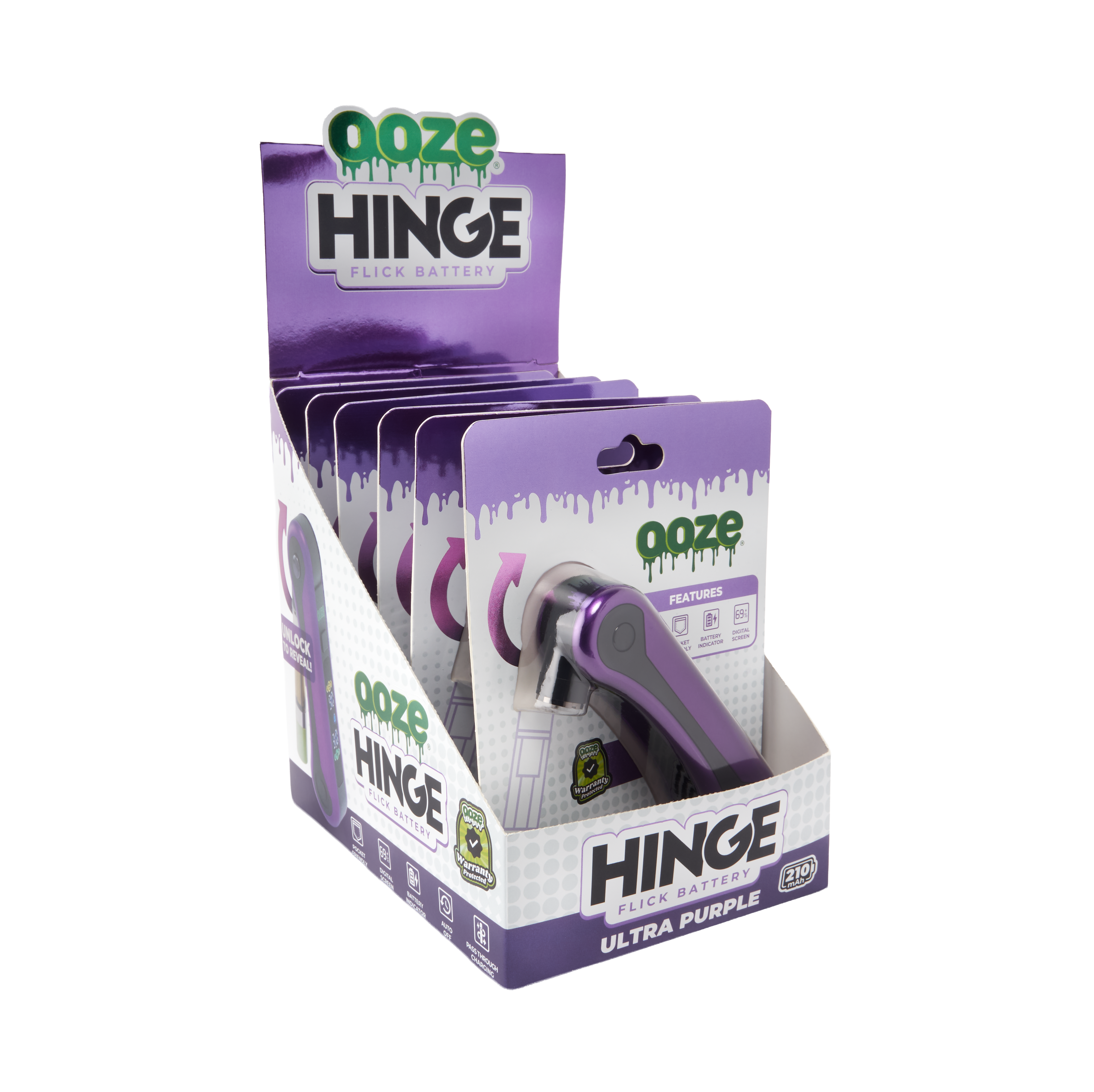 Ooze Hinge – 210 mAh Flick Battery - Discreet Smoker