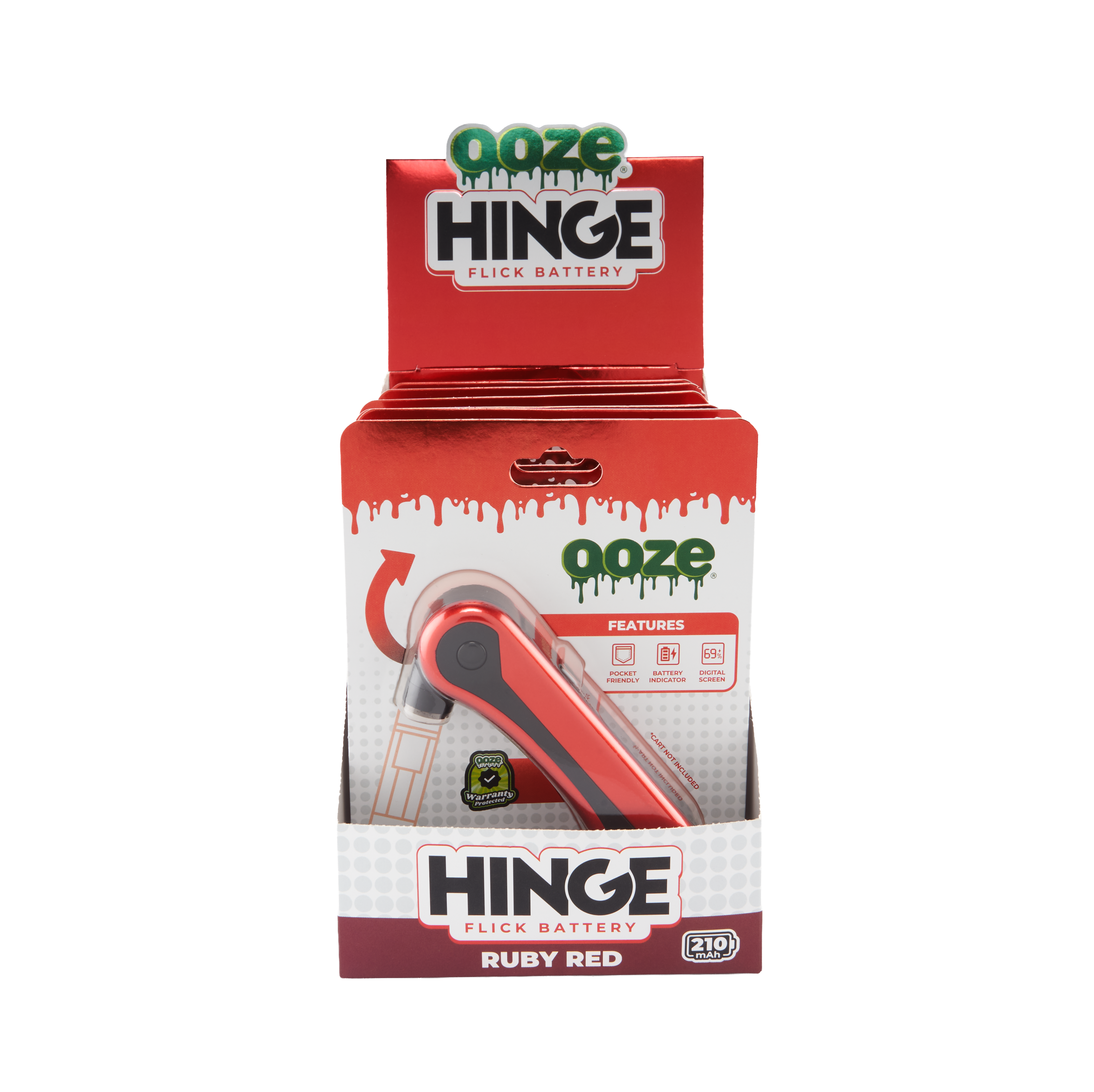 Ooze Hinge – 210 mAh Flick Battery - Discreet Smoker