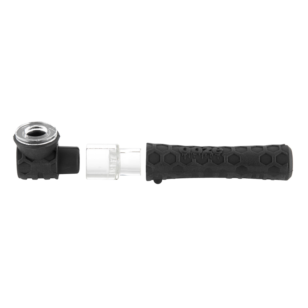 Ooze Piper 2-in-1 Silicone & Glass Hand Pipe & Chillum – Assorted Colors - Discreet Smoker