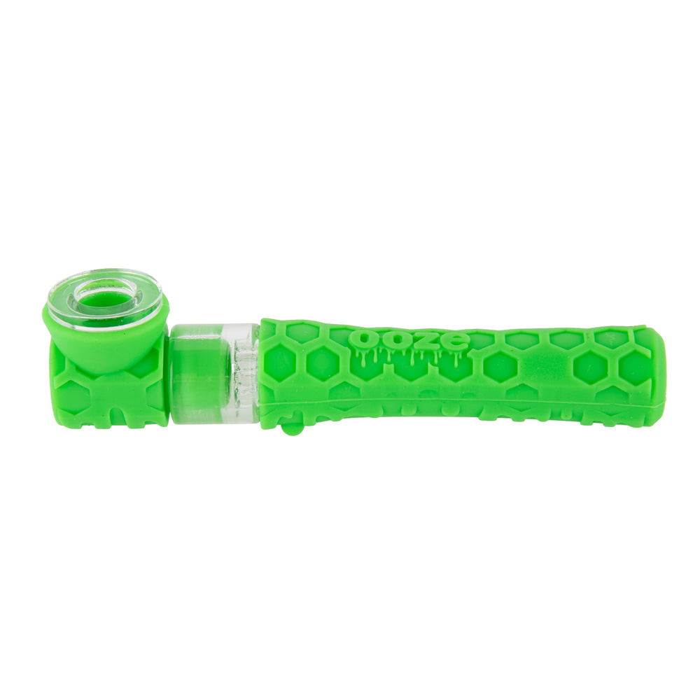 Ooze Piper 2-in-1 Silicone & Glass Hand Pipe & Chillum – Assorted Colors - Discreet Smoker