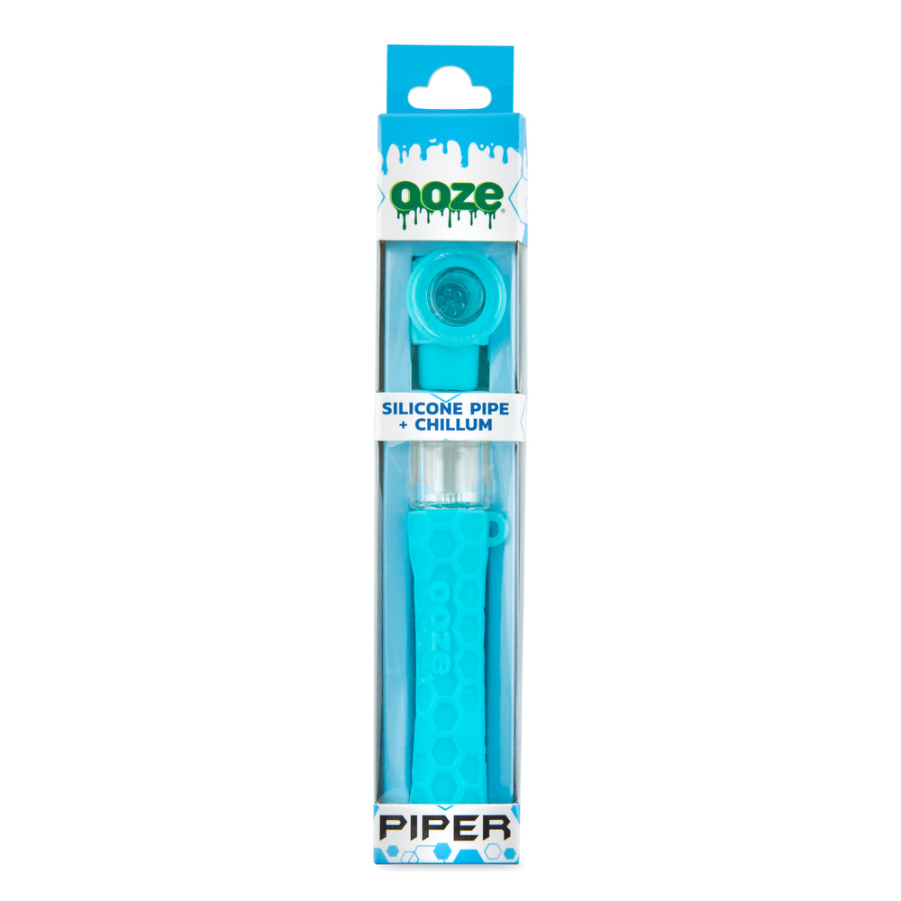 Ooze Piper 2-in-1 Silicone & Glass Hand Pipe & Chillum – Assorted Colors