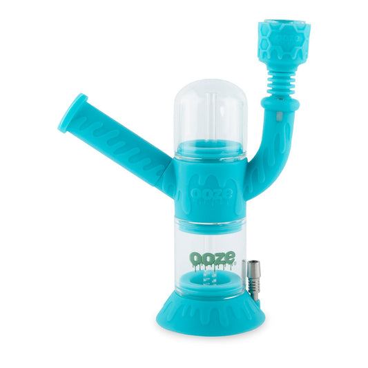 Ooze Cranium 4-in-1 Hybrid Silicone & Glass Water Pipe - Discreet Smoker