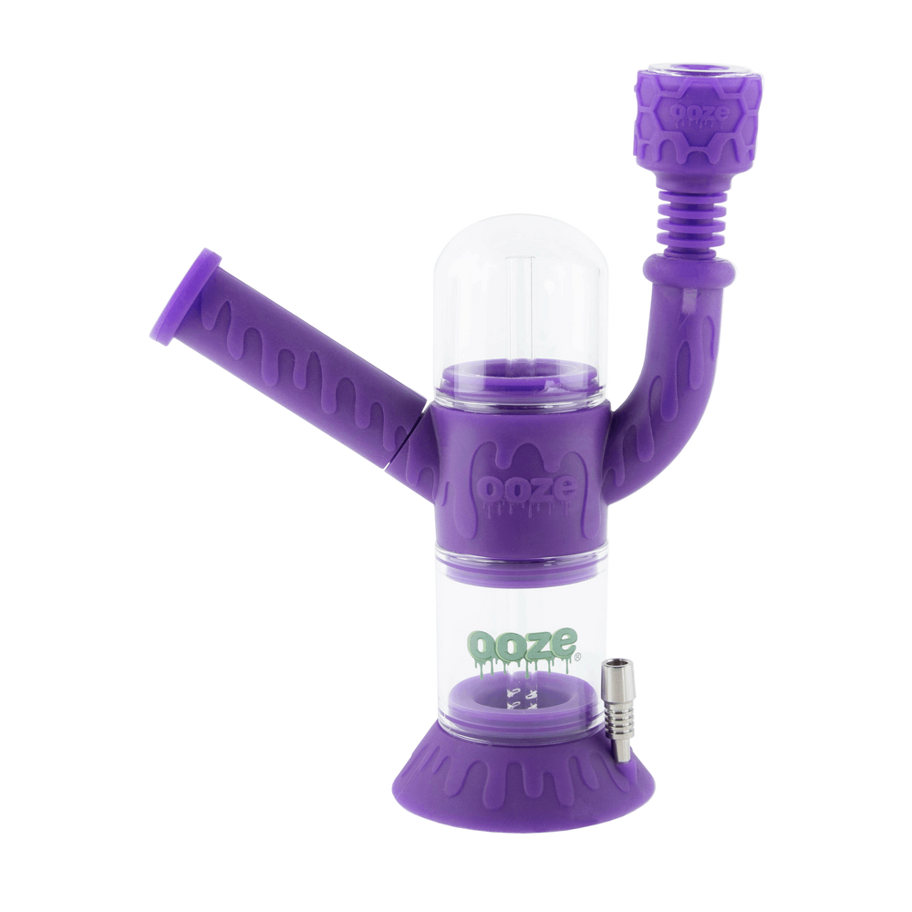 Ooze Cranium 4-in-1 Hybrid Silicone & Glass Water Pipe - Discreet Smoker