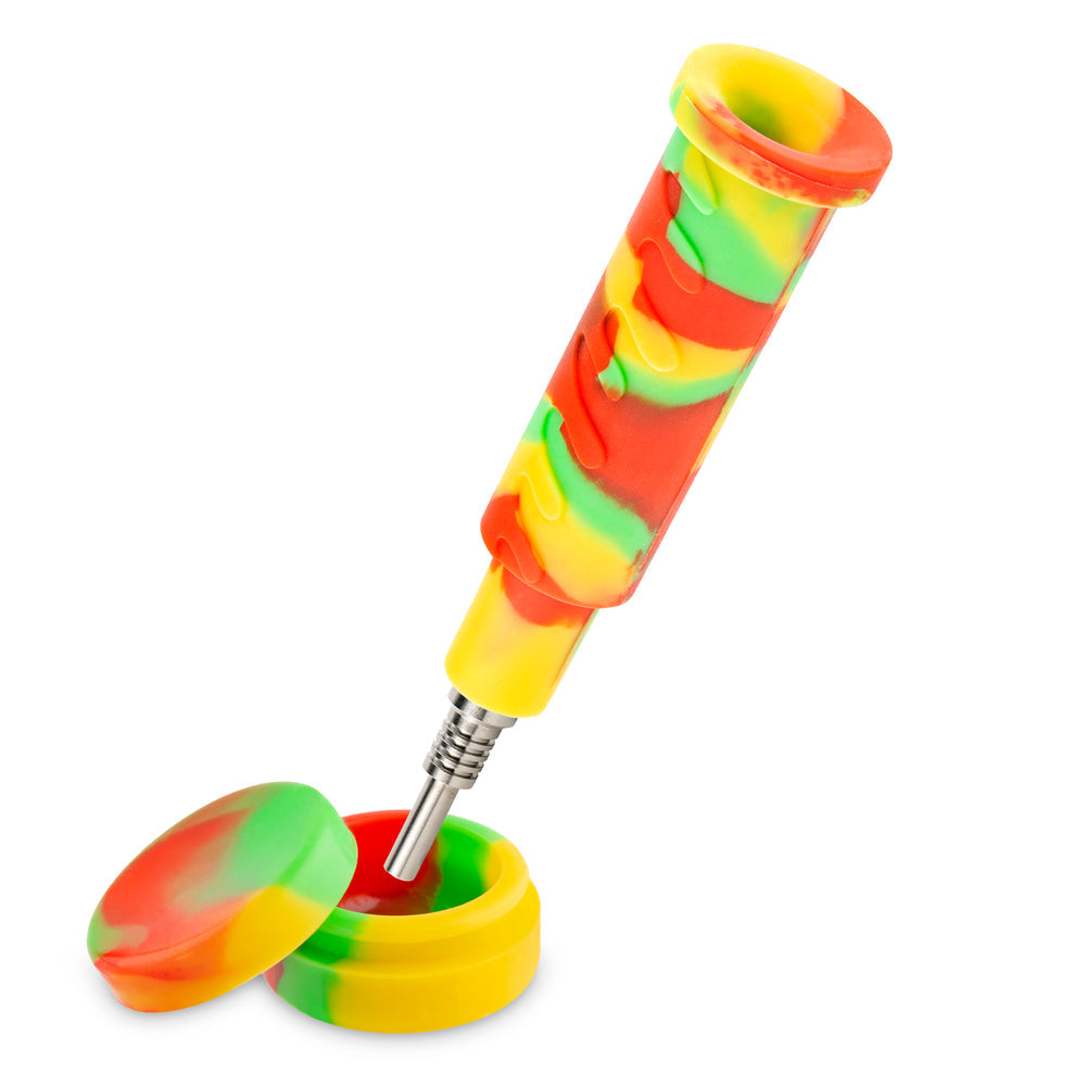 Ooze Cranium 4-in-1 Hybrid Silicone & Glass Water Pipe - Discreet Smoker