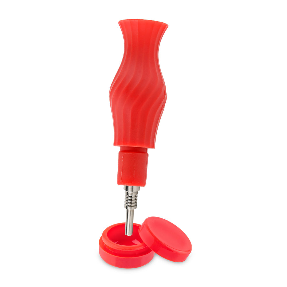 Ooze Ozone 4-in-1 Hybrid Silicone & Glass Water Pipe - Discreet Smoker