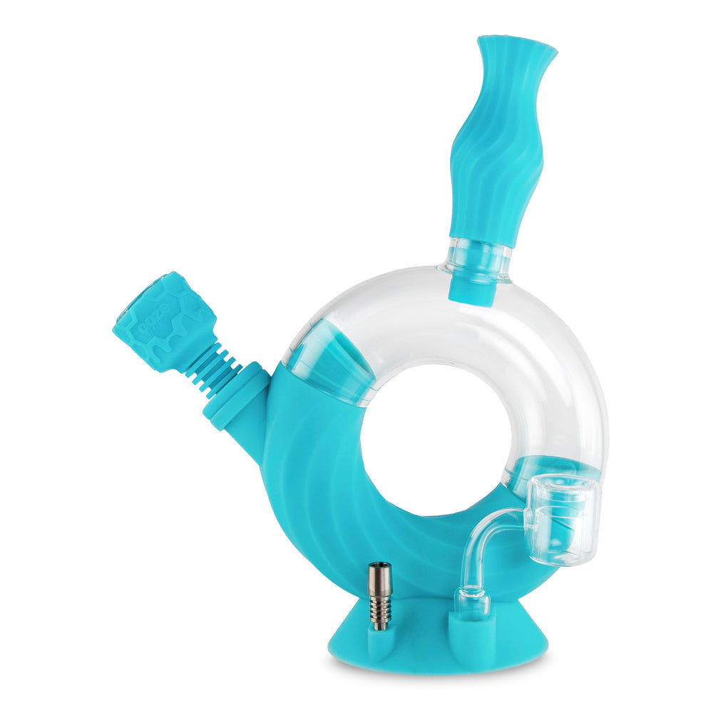 Ooze Ozone 4-in-1 Hybrid Silicone & Glass Water Pipe - Discreet Smoker