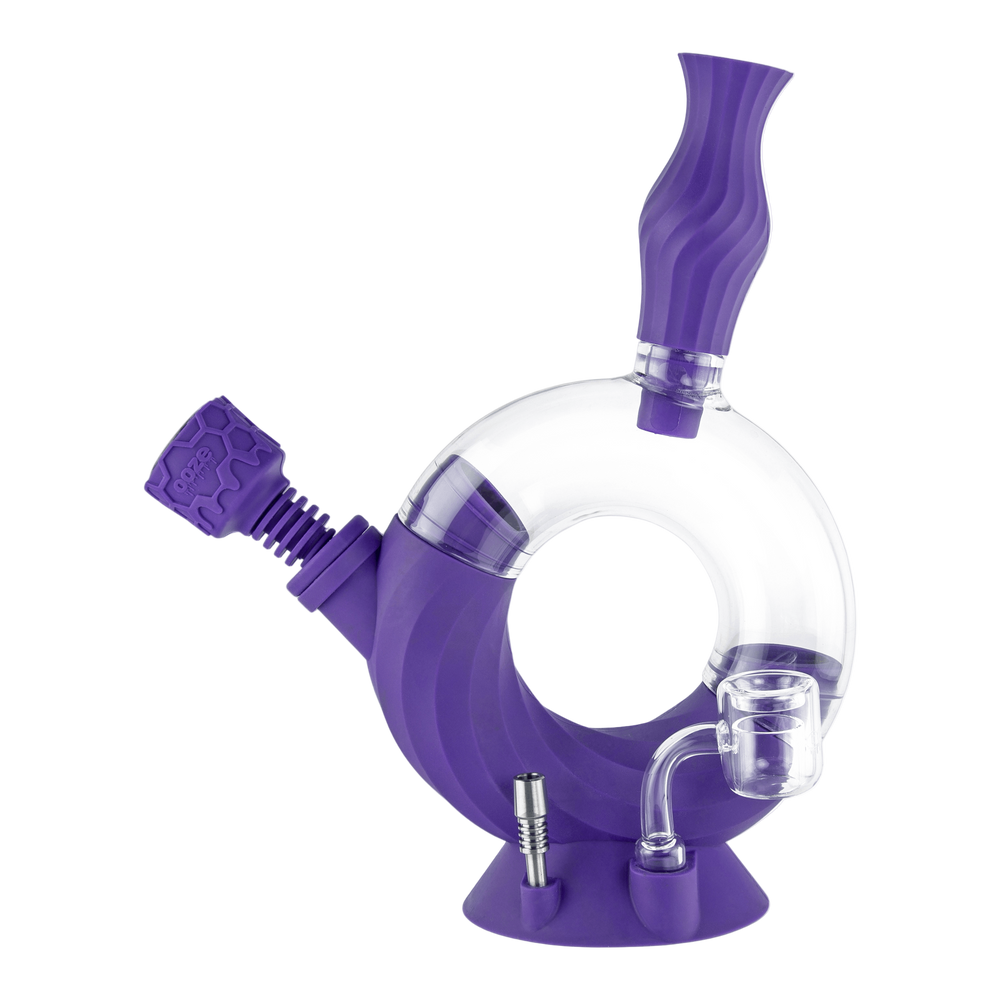 Ooze Ozone 4-in-1 Hybrid Silicone & Glass Water Pipe - Discreet Smoker