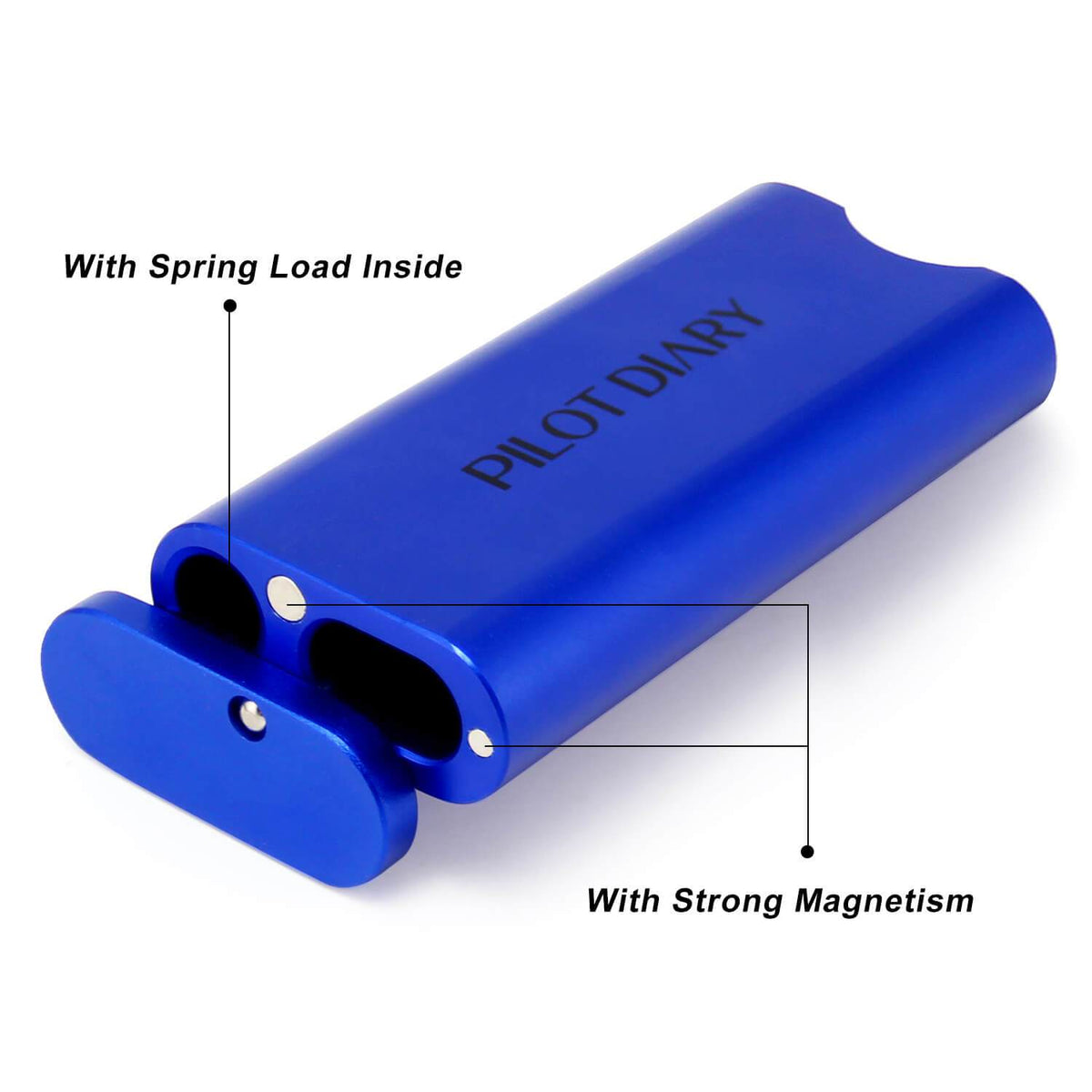 Metal Dugout Magnetic Rotating Lid - Discreet Smoker