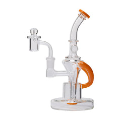 Human Grade Dualing Recycler Glass Rig Water Pipe - Discreet Smoker