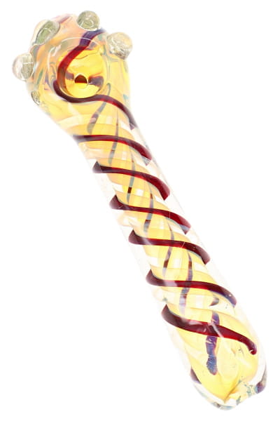 Color-Changing Spiral Glass Spoon Pipe “Ribbon Run” – 6″ – Assorted Colors - Discreet Smoker