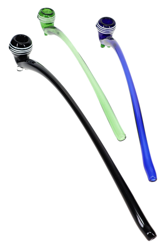 Colored Glass Gandalf Pipe “Wizard Wand” – 14.5″ – Assorted Colors - Discreet Smoker